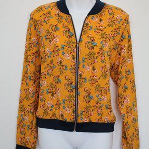 LOVE SPELL BOMBER JACKET Flower Print - Size M